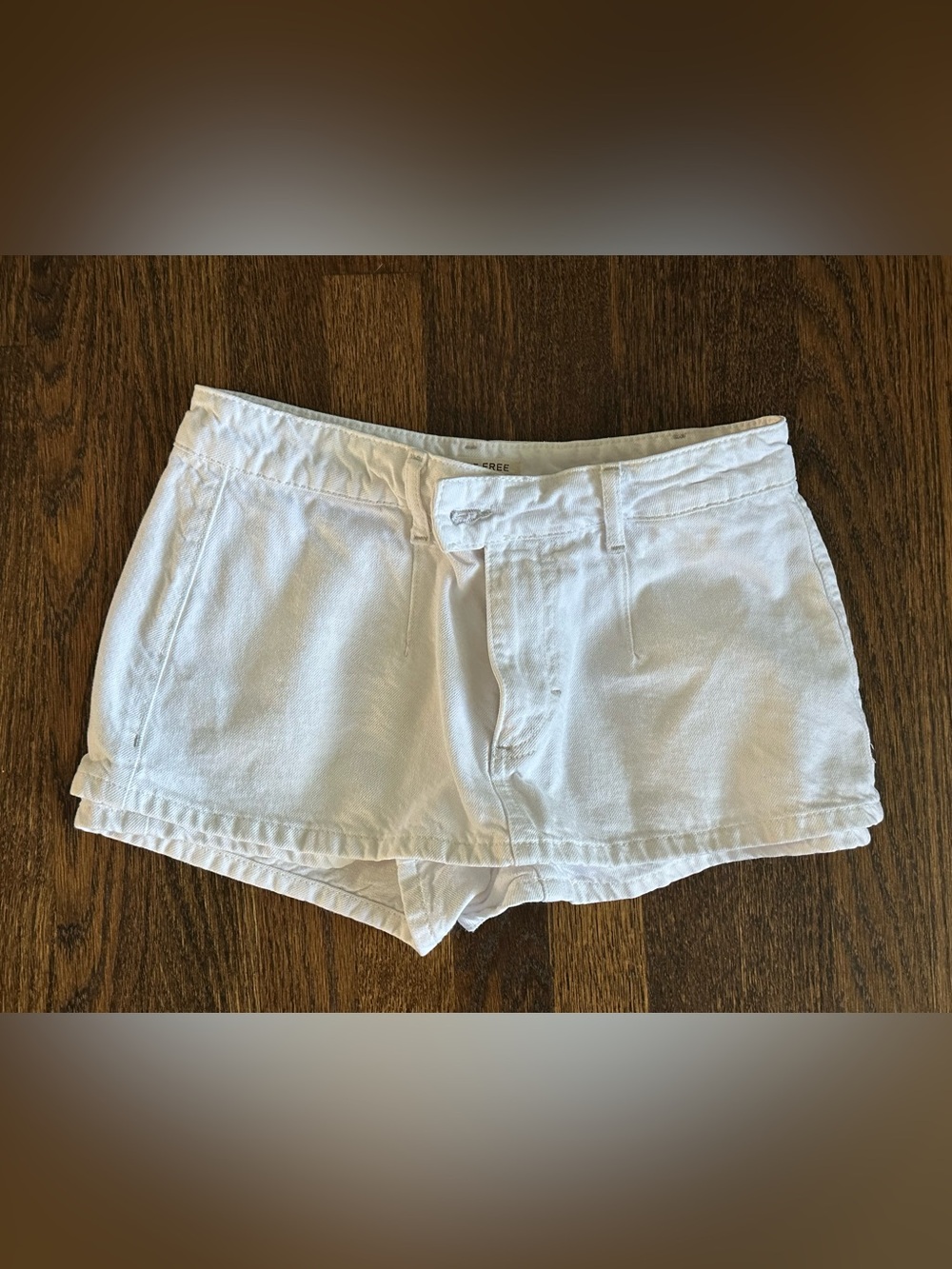 Free People Denim Gallivanting Skort Optic White size 26